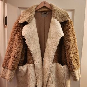 ASOS Faux Fur Coat Size 10